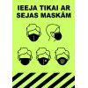 Uzlīme “Lietot sejas maskas”, A4 formāts