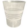 Puķu pods Orchid 13cm caurspīd.balts