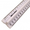 Lineāls 30cm, divas skalas, plastmasas, balts, Linex