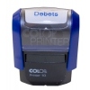 Zīmogs Colop Printer 10 ar nospiedumu "Debets", zils spilventiņš