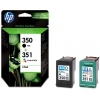 Tintes kasete HP Nr.350 un Nr.351 (SD412EE), melna/trīskrāsu komplekts