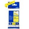 Marķēšanas lente, 24mmx8m, melni burti/ dzeltens fons, Brother TZE-S651 Strong