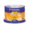 Kompaktdisks Verbatim, DVD-R, 4.7GB, 16x, AZO Wide, ar apdrukājamo virsmu, 50 gab. iepakojumā