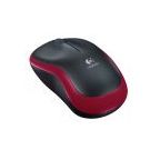 Datorpele Logitech Wireless M185, USB, optiskā, sarkana/pelēka