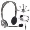 Austiņas ar mikrofonu, Logitech H110, 2 x 3.5mm, pelēkas
