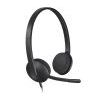Austiņas ar mikrofonu, Logitech H340, USB, melnas