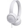 Austiņas JBL Tune 500, ar vadu, 3.5mm, 1.2m, baltas