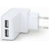Adapteris Energenie Universal 2-port usb charger 2.1A, balts