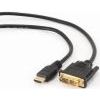 Kabelis HDMI - DVI, 1.8m, melns