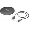 Bezvadu uzlādes ierīce Hama FC-10, USB Type C, melna/sudraba