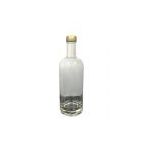 Ūdens pudele, stikla, ar korķi zelta krāsā, 750ml