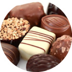 Konfektes, šokolāde, košļenes