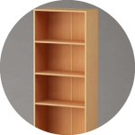 Plaukti, skapji, atvilktnes