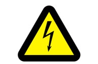 Uzlīme "Bīstami, elektrība", h12cm