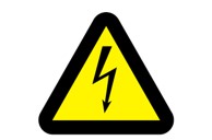 Uzlīme "Bīstami, elektrība", h8cm