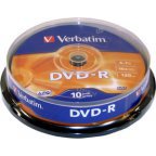 DVD-R matricas Verbatim, 4.7GB, 16x, matte silver, 10 gab.