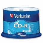 CD-R matricas Verbatim, 700 MB, 52x, Printable, spindle, 50 gab.