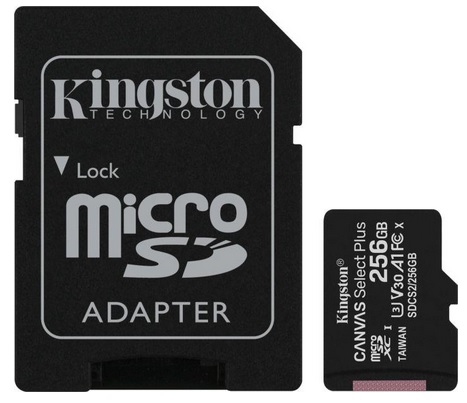 Atmiņas karte 256GB, Kingston Canvas Select MicroSDXC