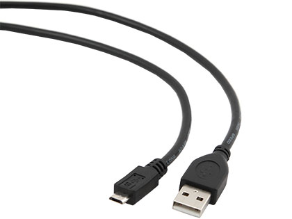 Kabelis Micro USB 2.0, Gembird, 1.80 m, melns