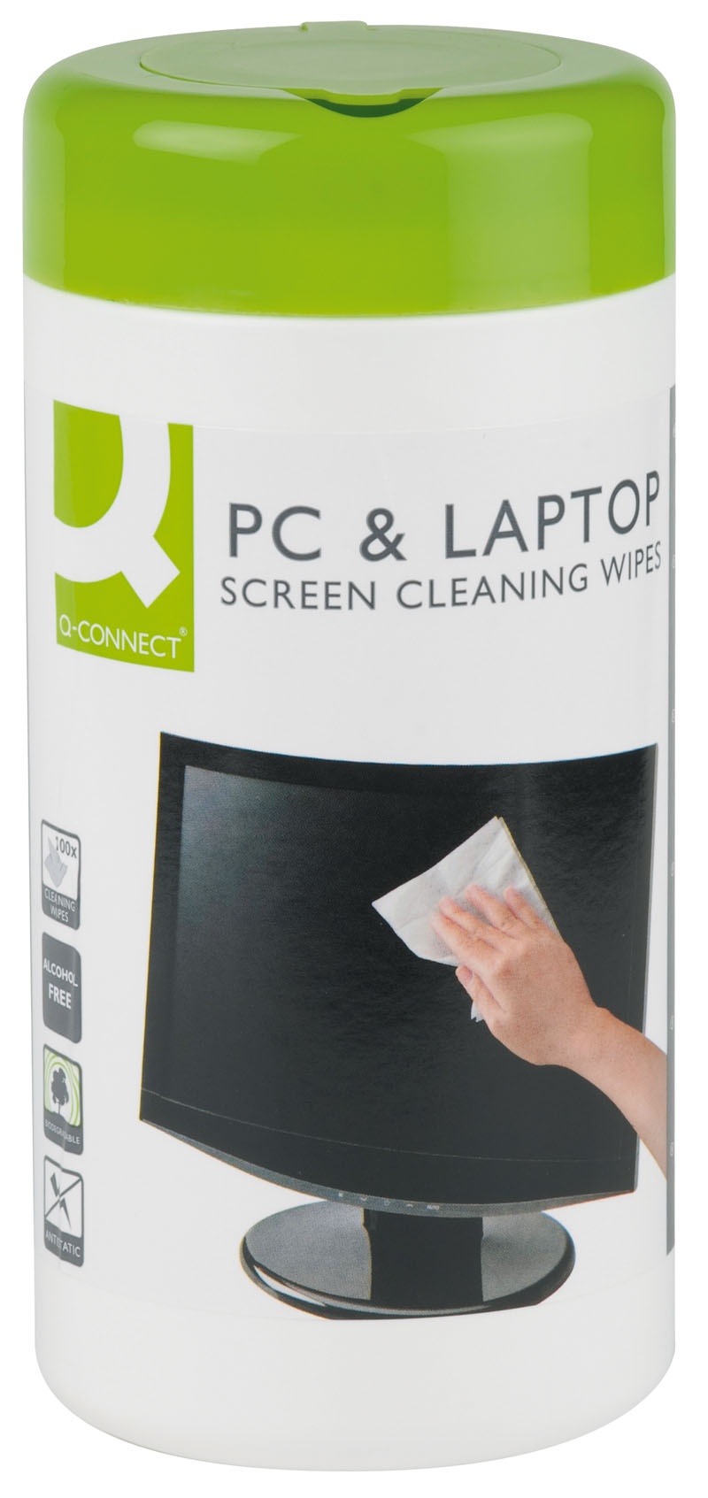 Tīrīšanas salvetes TFT/LCD, Q-Connect, 100 gab./iep.