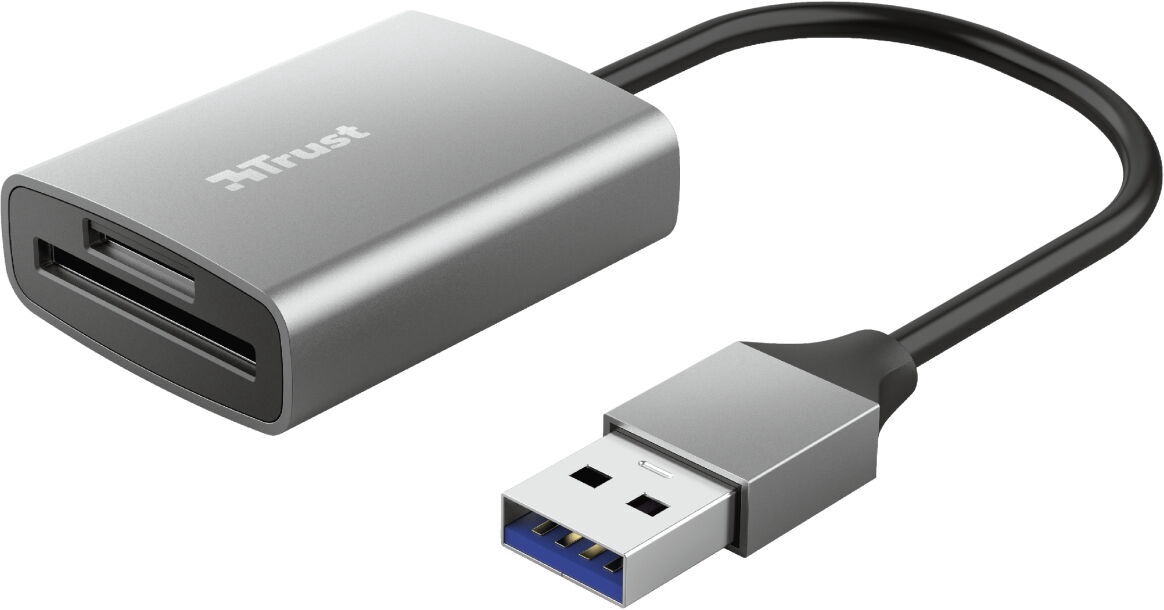 Karšu lasītājs Trust USB 3.2, Micro SD/SD, alumīnija