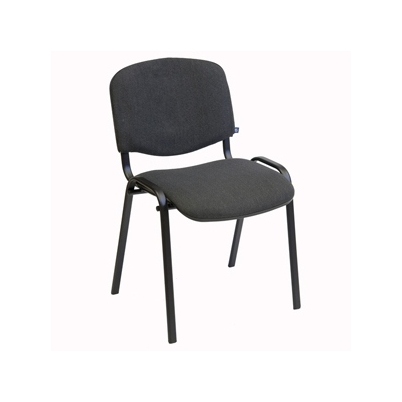Apmeklētāju krēsls, auduma, pelēks, ISO