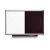 Divpaneļu tāfele, 90 x 120 cm, magnētiskā balta un putu materiāla melnā krāsā, Nobo (1)