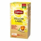 Tēja Lipton, melnā, Yellow Label, folija konvertos, 25 gab.