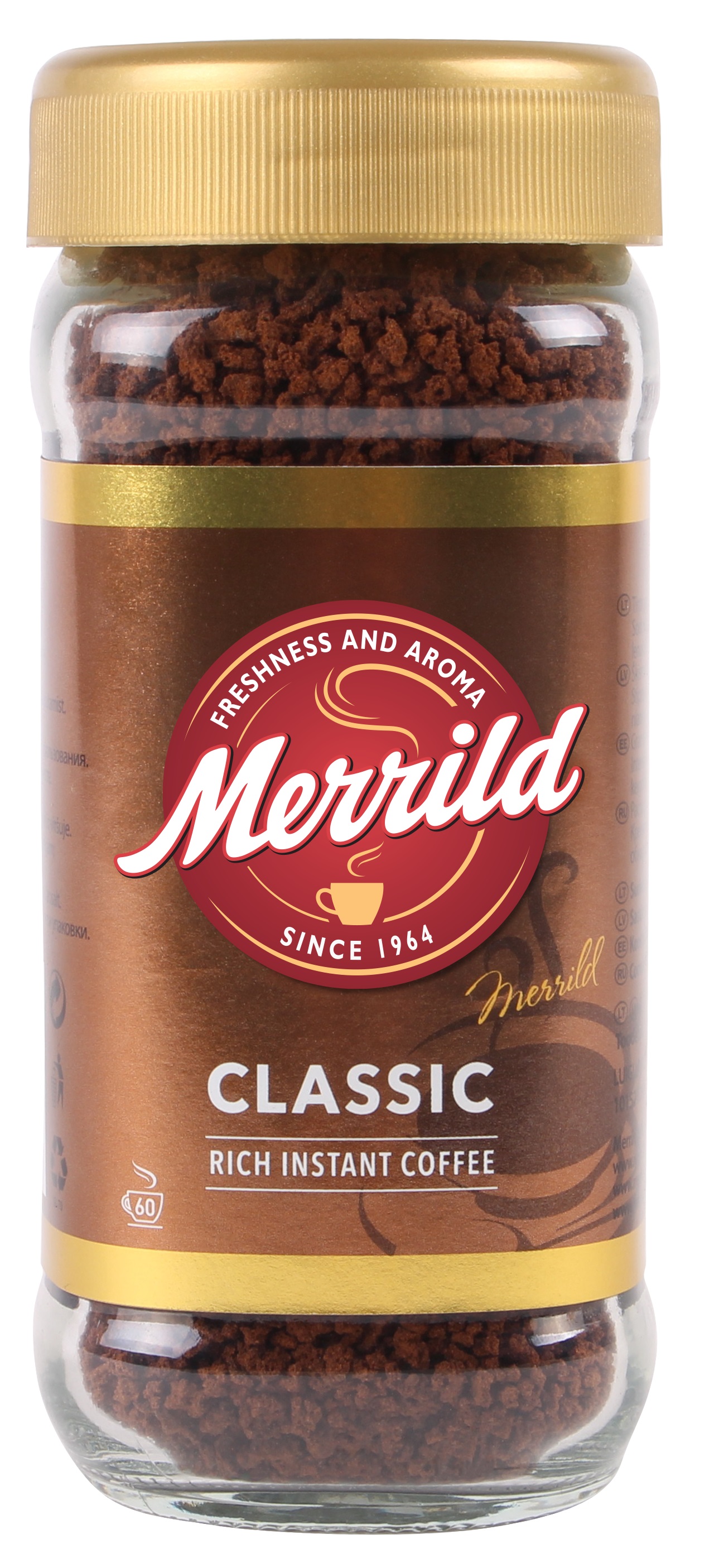 Kafija, šķīstošā, Merrild Classic, 100g