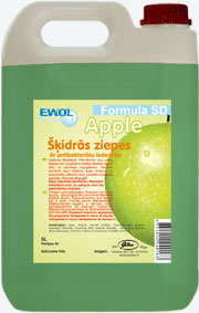 Šķidrās ziepes, antibakteriālās, Ewol Formula SD, ābolu aromāts, 5L