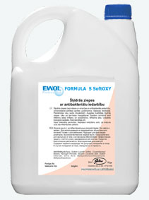 Šķidrās ziepes, Ewol Professional Formula S SoftOxy, antibakteriālu iedarbību, 5L