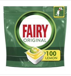 Trauku mašīnu tabletes Fairy Original All in One, Lemon, 100 gab.
